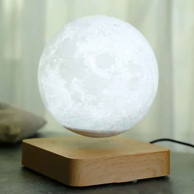 Glowing Orb Table Lamp Floating LED Nightlight Decor