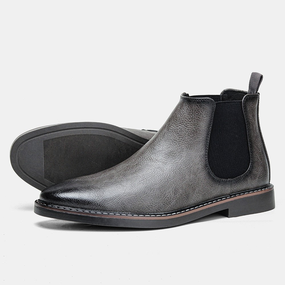 Classic Black Leather Ankle Boots