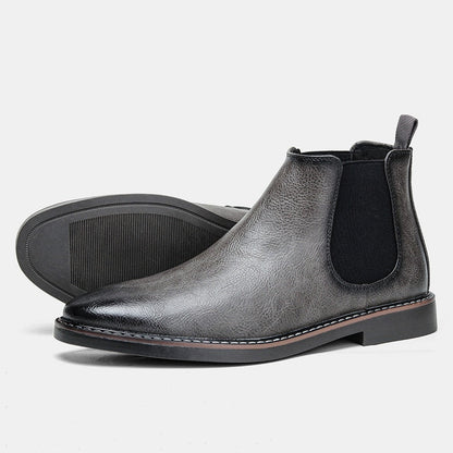 Classic Black Leather Ankle Boots