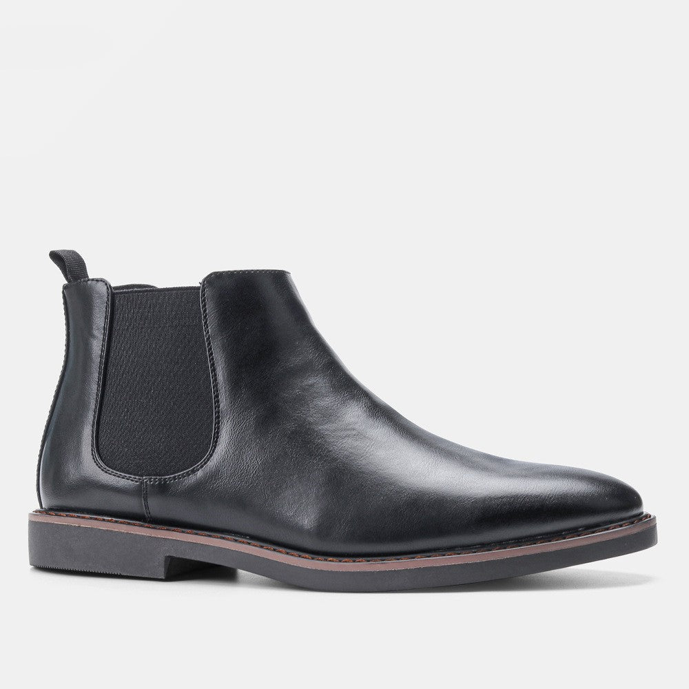 Classic Black Leather Ankle Boots - Vossary