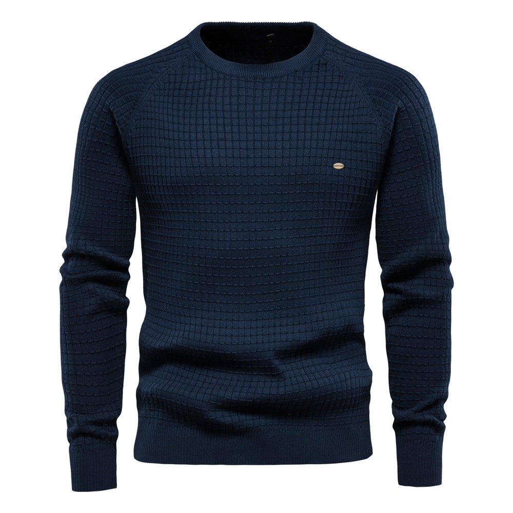 Men's Simple Crew Neck Pullover Sweater