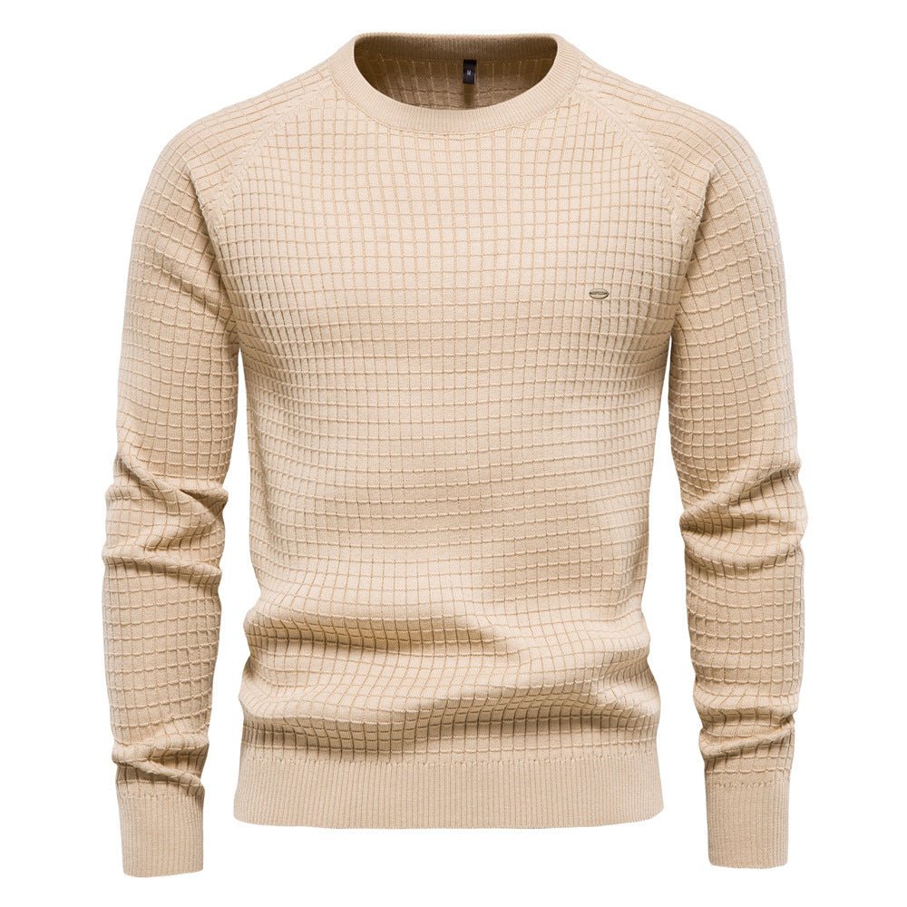 Men's Simple Crew Neck Pullover Sweater