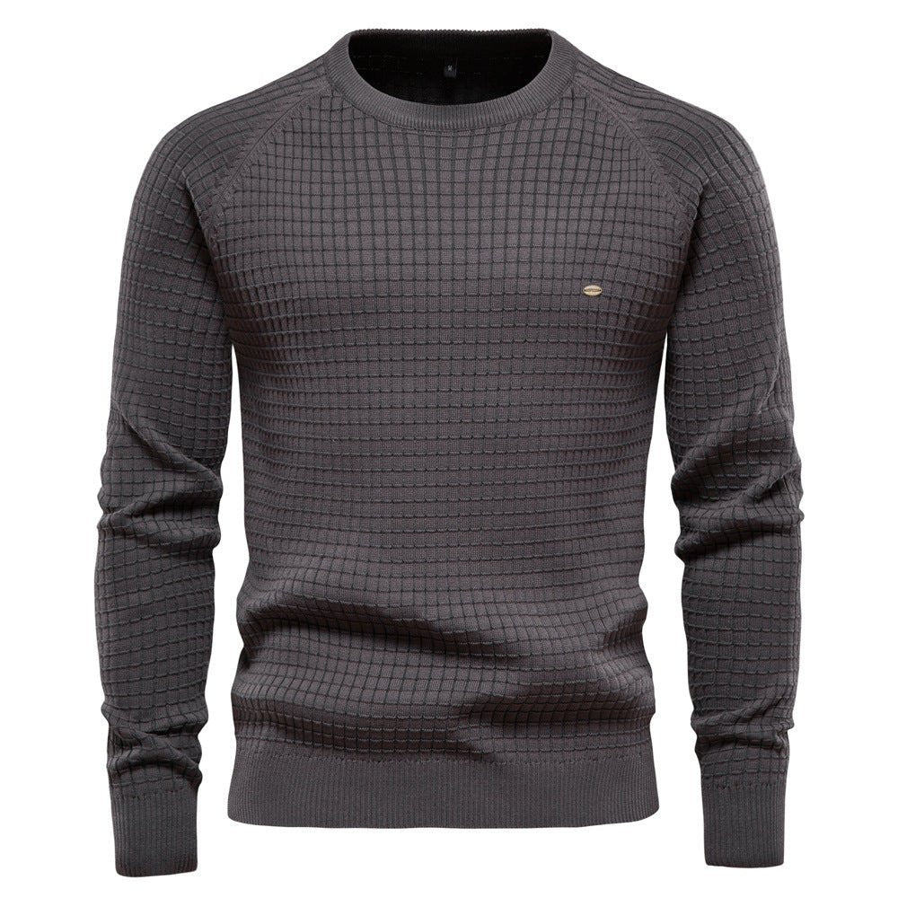 Men's Simple Crew Neck Pullover Sweater
