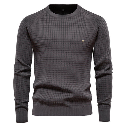 Men's Simple Crew Neck Pullover Sweater