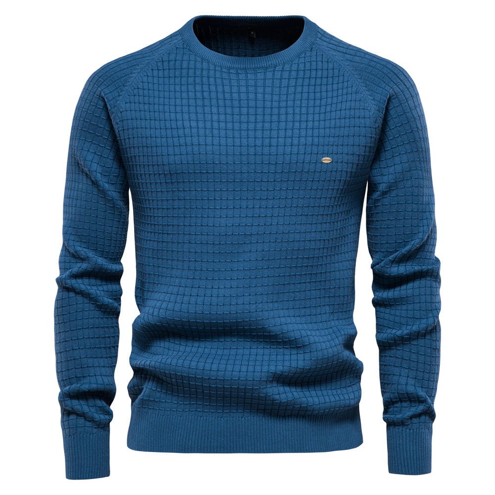Men's Simple Crew Neck Pullover Sweater - EasyApparels