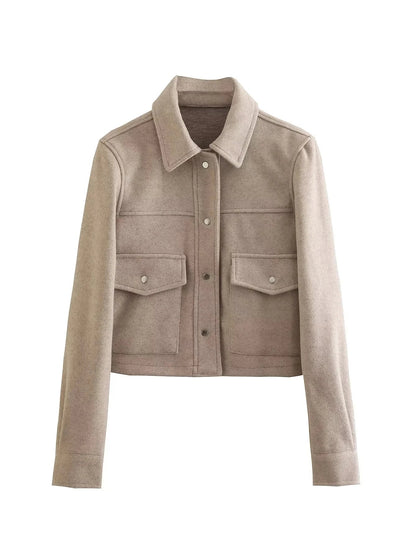 Slim Fit Women's Button Jacket - EasyApparels