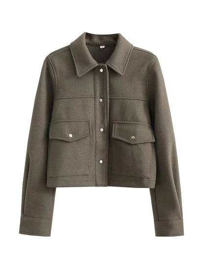 Slim Fit Women's Button Jacket