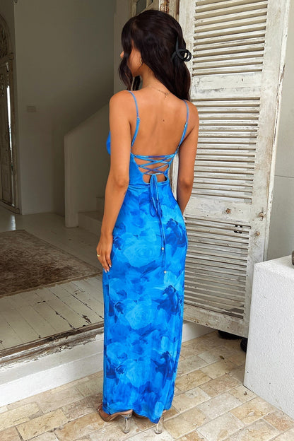 Navy Blue Elegant Evening Dress