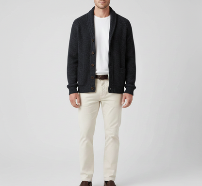 Warm Men's Wool Cardigan