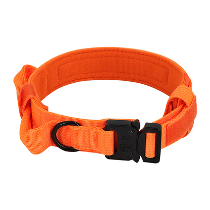 Durable K9 Dog Collar with ID Panel and Handle