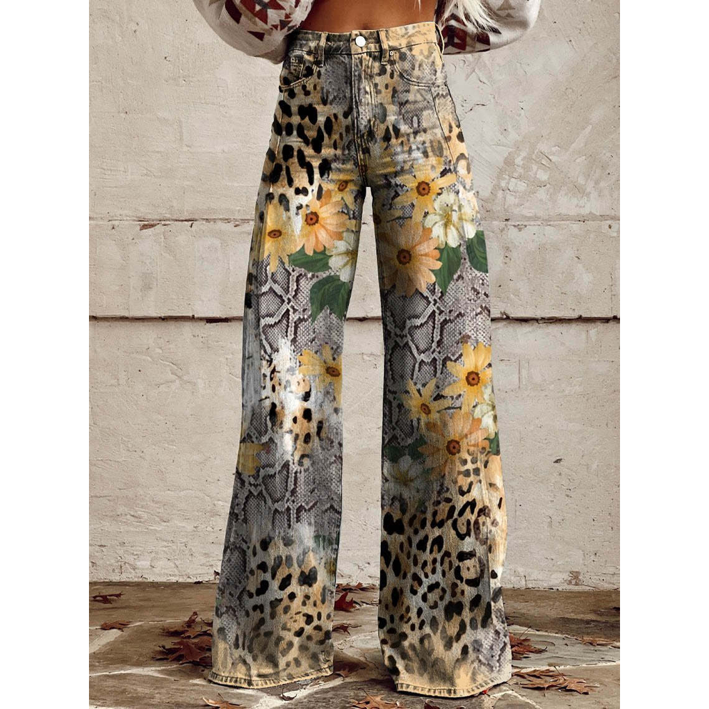 Ladies Comfortable Floral Print Trousers
