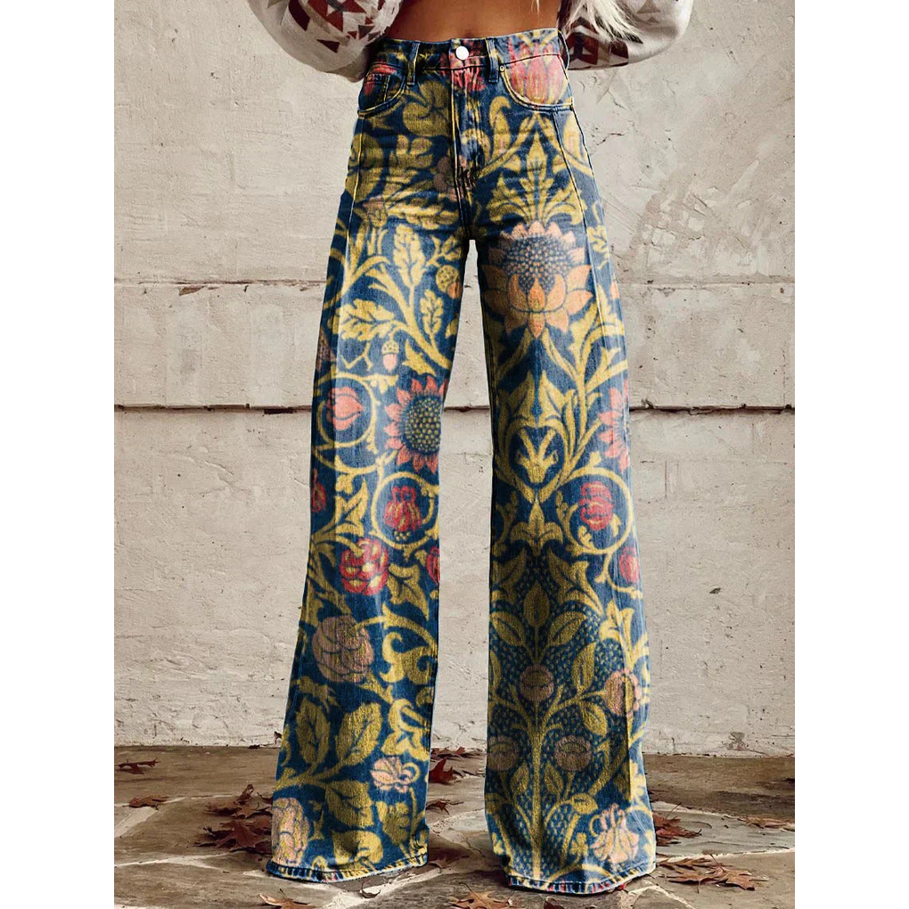 Ladies Comfortable Floral Print Trousers