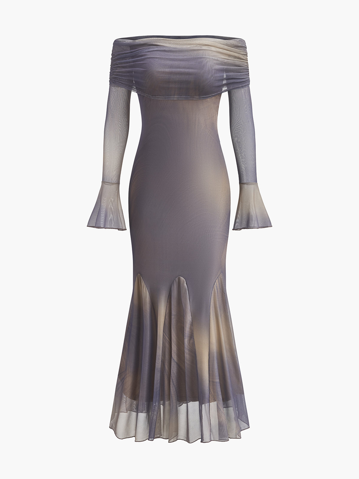 Chic Cold Shoulder Long Sleeve Dress - EasyApparels
