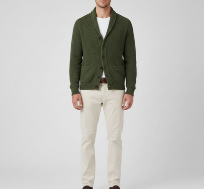 Warm Men's Wool Cardigan