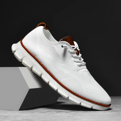 Orthopaedic Knitted Men's Sneakers – Bram-7-White-The Livary