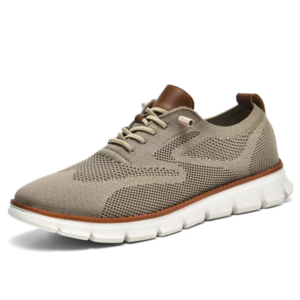 Orthopaedic Knitted Men's Sneakers – Bram-7-White-The Livary