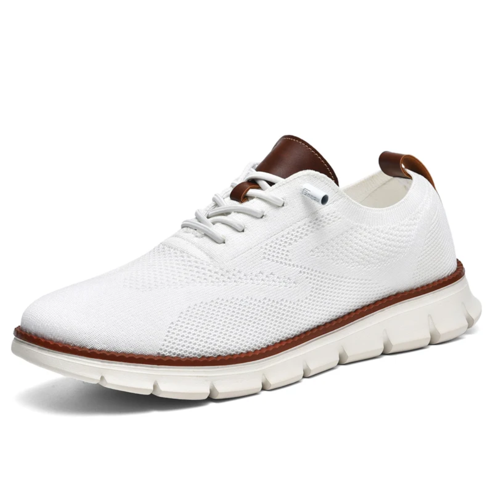 Orthopaedic Knitted Men's Sneakers – Bram-7-White-The Livary