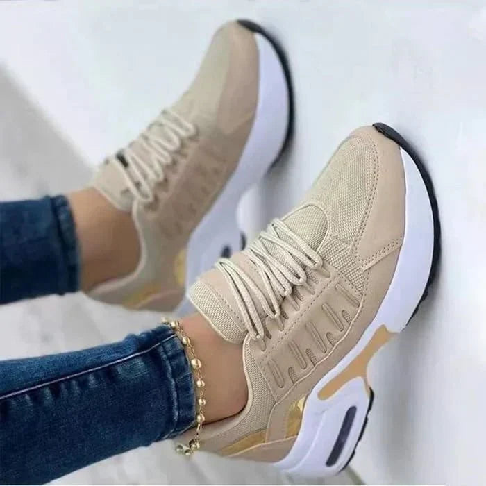 Orthopaedic Ladies' Sneakers - Livia-Beige-4.5-The Livary