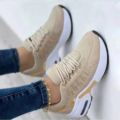 Orthopaedic Ladies' Sneakers - Livia-Beige-4.5-The Livary