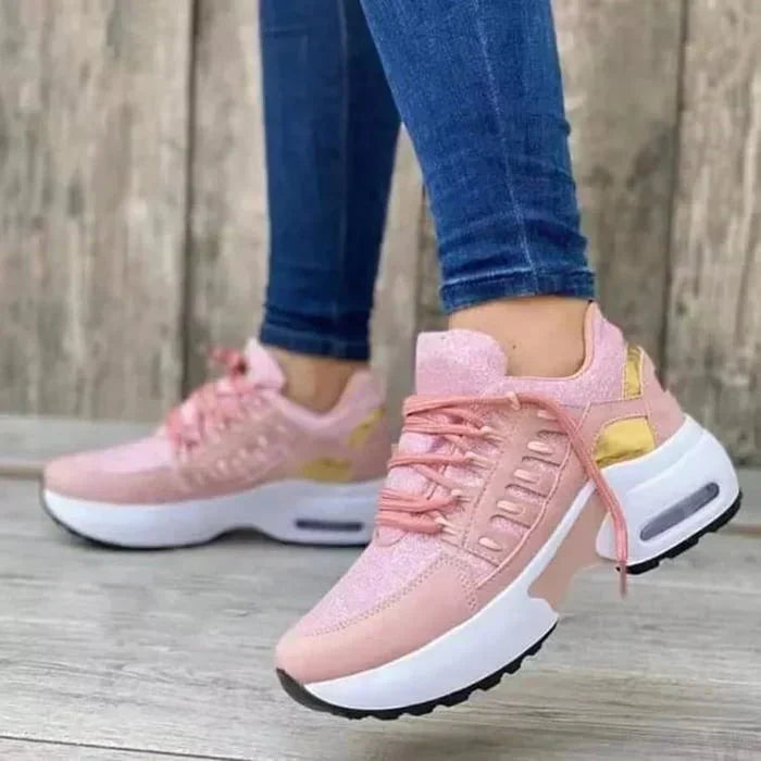 Orthopaedic Ladies' Sneakers - Livia-Pink-4.5-The Livary