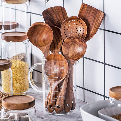 High Quality Wooden Kitchen Tools Set - Vossary