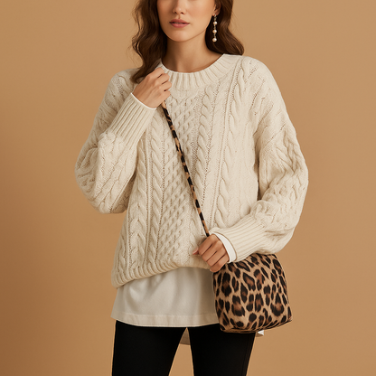 Cozy Big Knit Sweater for Women - Vossary