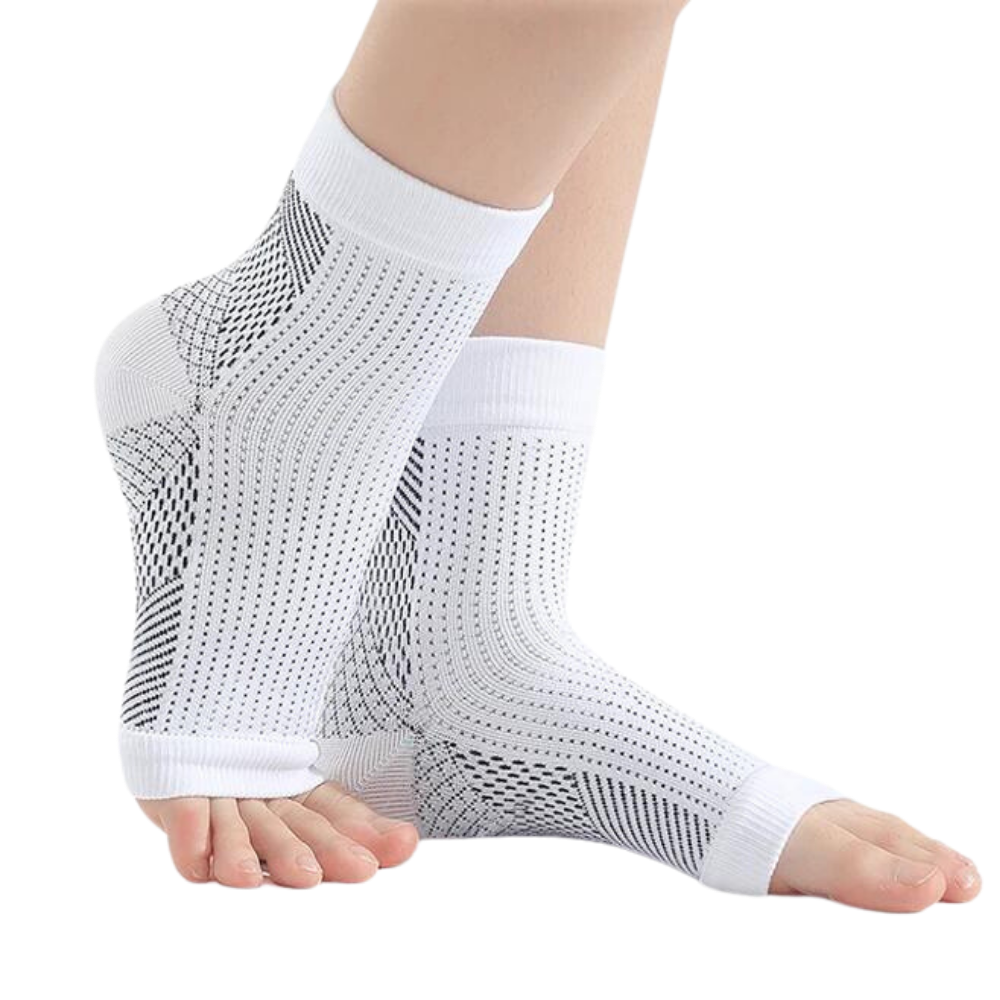 Comfortable Open Toe Compression Socks for Foot Pain Relief - Luxicro