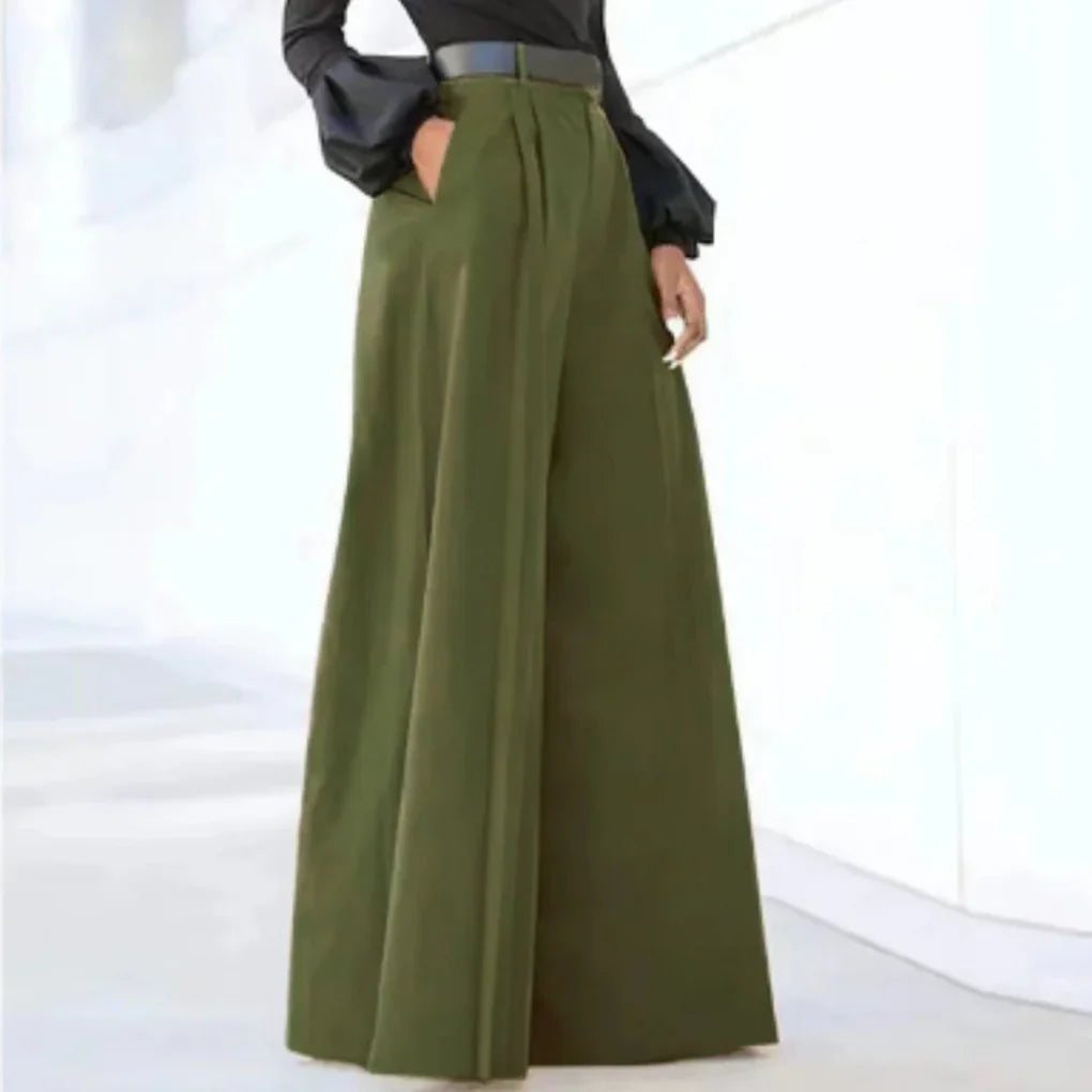 Classic Wide Leg Women's Pants - Simple Chic Style - Vossary