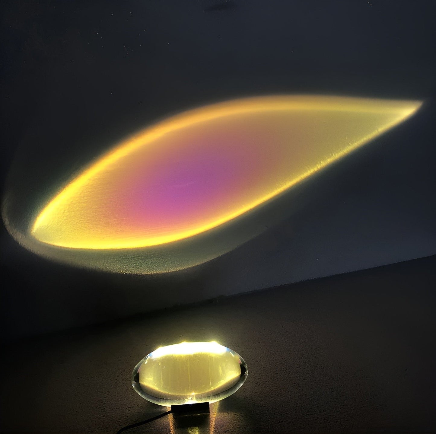 Prismatic Projector Lamp with LED – Lunara-S (Diameter 8cm x H 5cm)-The Livary