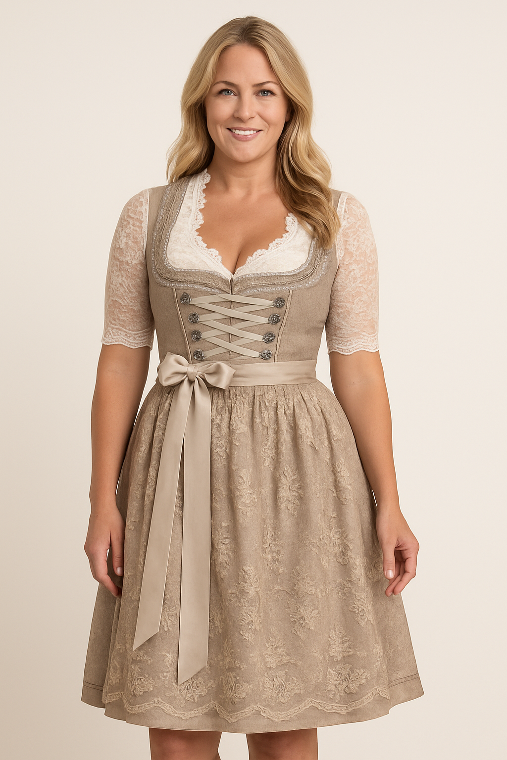 Traditional Floral German Dress - Vossary