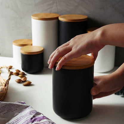 Simple Natural Bamboo Kitchen Canister