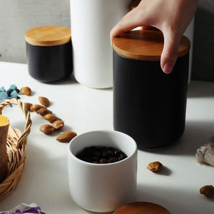 Simple Natural Bamboo Kitchen Canister