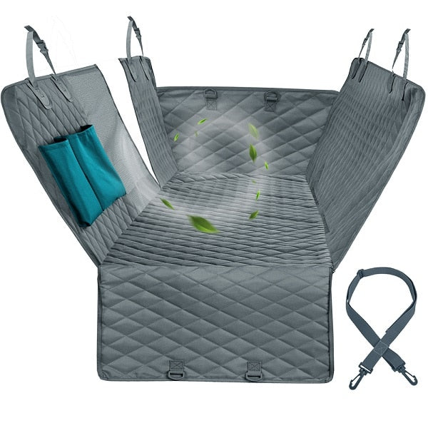 Waterproof Backseat Car Cover with Storage Pockets - Luxicro