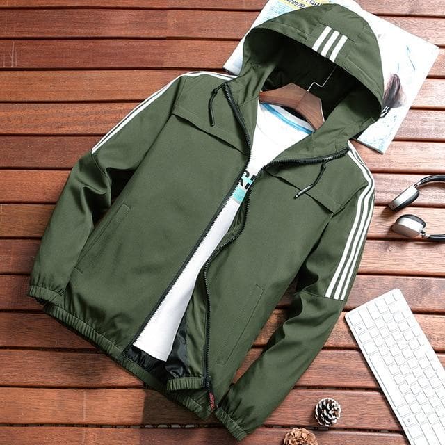Waterproof Men's Athletic Windbreaker Jacket