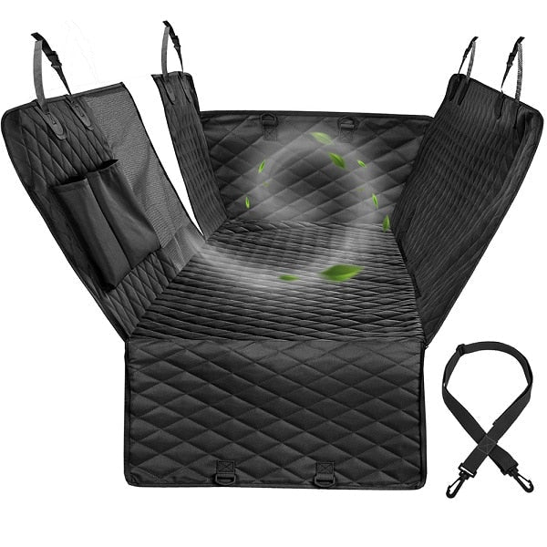 Waterproof Backseat Car Cover with Storage Pockets