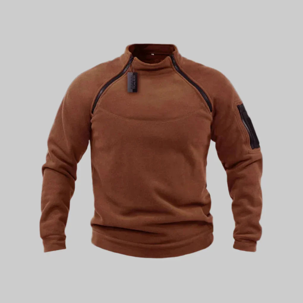 Warm Men's Fleece Jacket for Outdoor Activities