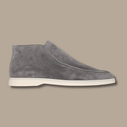 Classic Black Suede Slip On Shoes