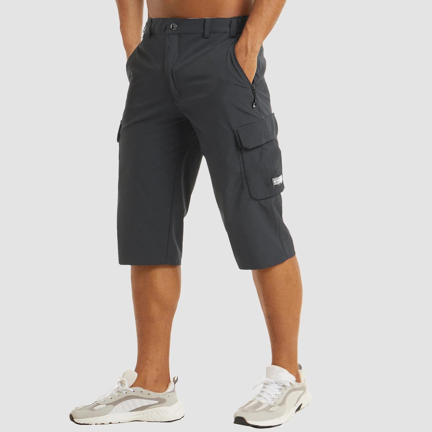 Quick-Drying Cargo Shorts for Men – Rowan-Dark grey-S-The Livary