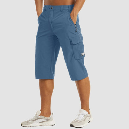 Quick-Drying Cargo Shorts for Men – Rowan-Light blue-S-The Livary