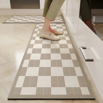 Quick-Drying Super Absorbent Non-Slip Kitchen Mat - SplashEase-Blocked-15.75 in x 23.62 in-Nora Luxe