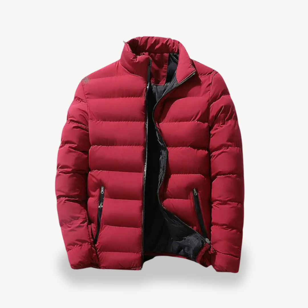 Warm Padded Men's Zip Jacket - Vossary
