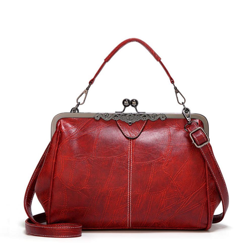Classic Buckle Leather Shoulder Bag