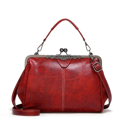 Classic Buckle Leather Shoulder Bag