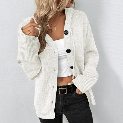 Cozy Women's Cardigan - Soft Button Front Sweater