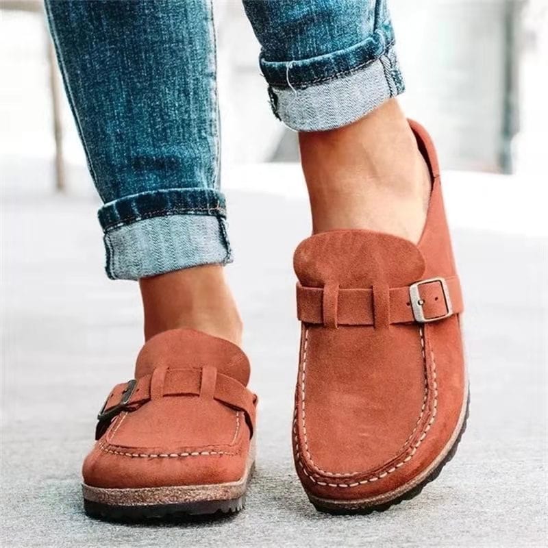 Comfortable Suede Orthopedic Slide Sandals - Pexav