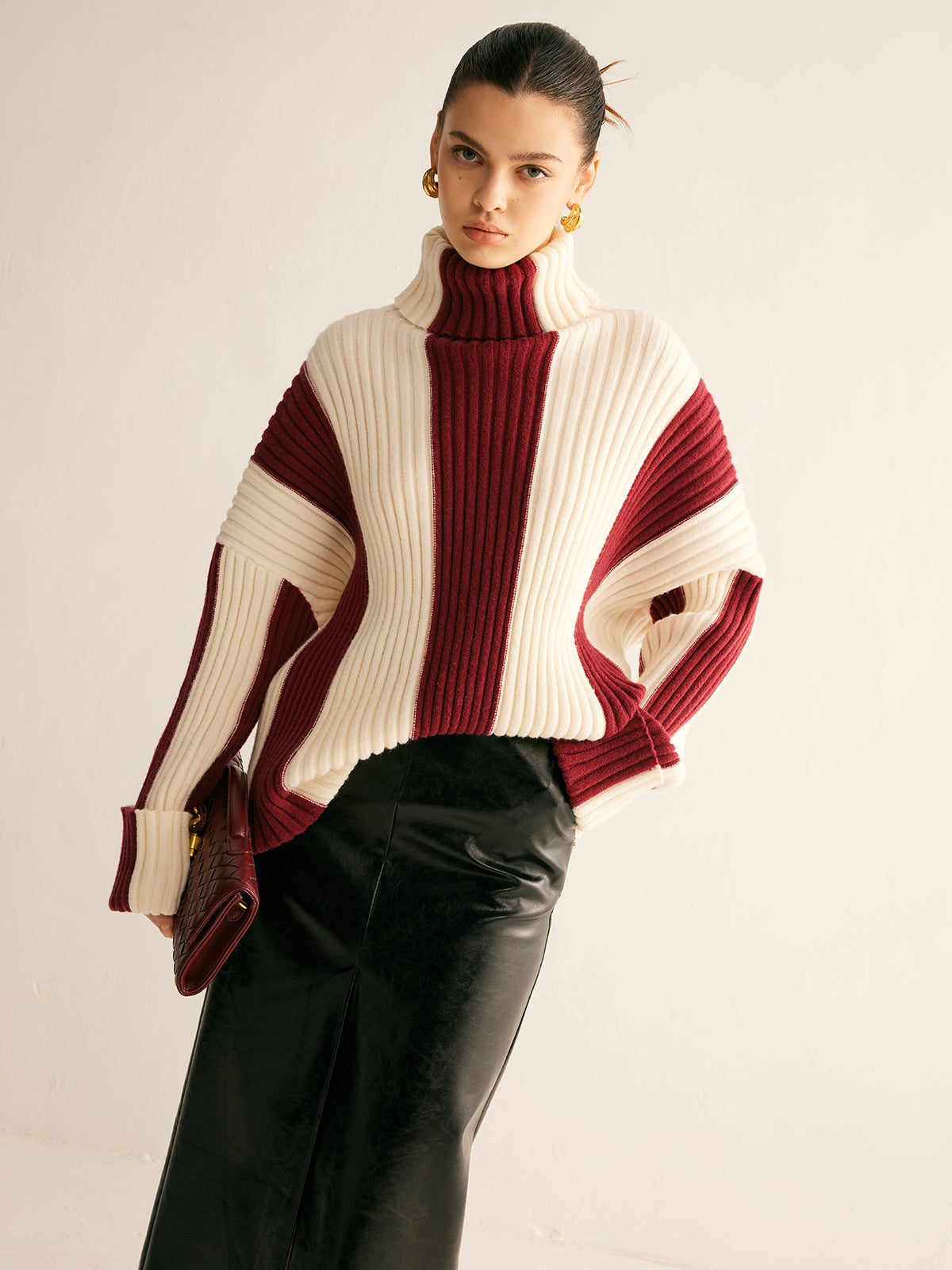 Textured Multi Color Crew Neck Sweater - EasyApparels