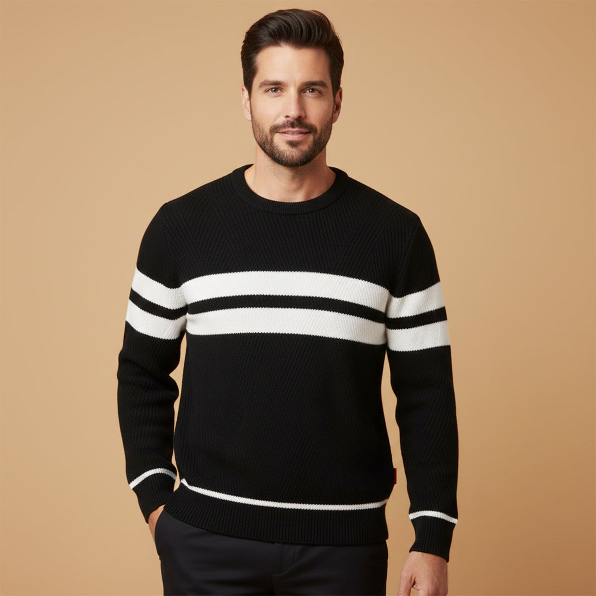 Stylish Men's Crew Neck Fall Sweater