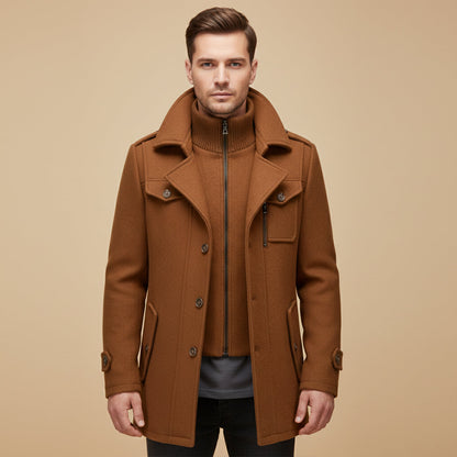 Classic Mens Warm Wool Overcoat