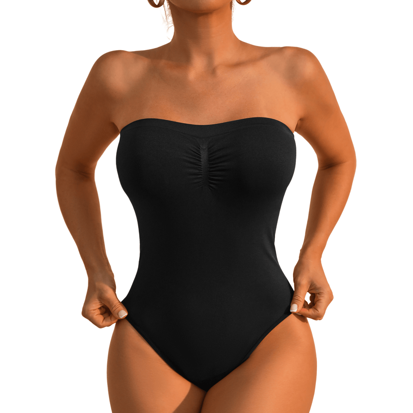 Comfortable Wireless Shapewear Bodysuit with Brief - Pexav