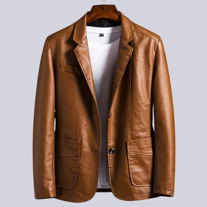 Black Faux Leather Biker Jacket - EasyApparels